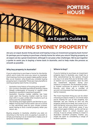 Overseas & Expats Buyers Agent Sydney 1